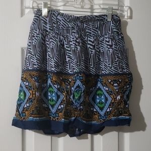Forever 21 Blue Abstract Skirt
